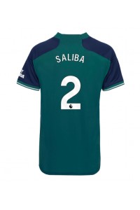 Arsenal William Saliba #2 Jalkapallovaatteet Naisten Kolmaspaita 2023-24 Lyhythihainen